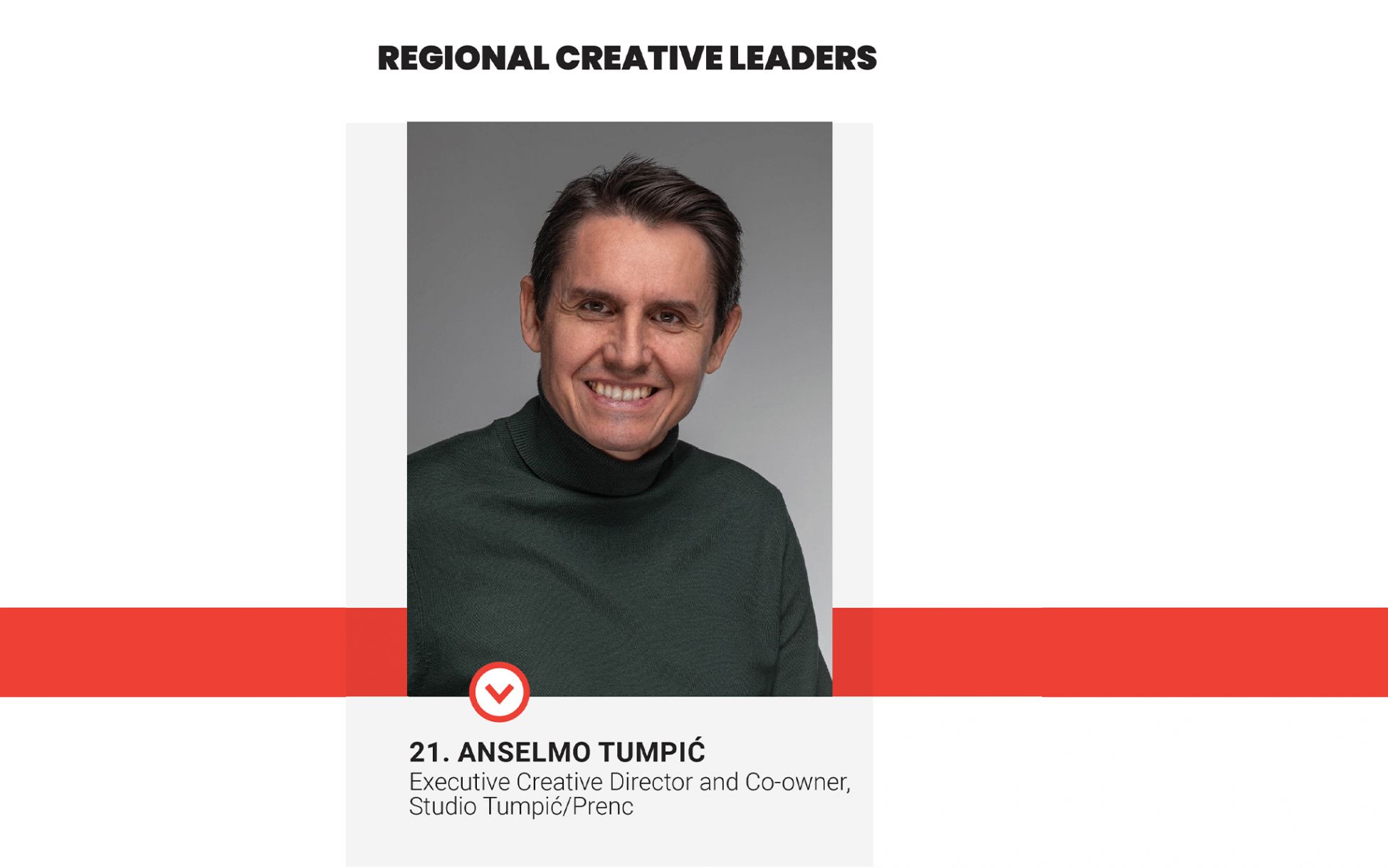 Anselmo Tumpić among the 100 Most Influential Creative Directors in the Region